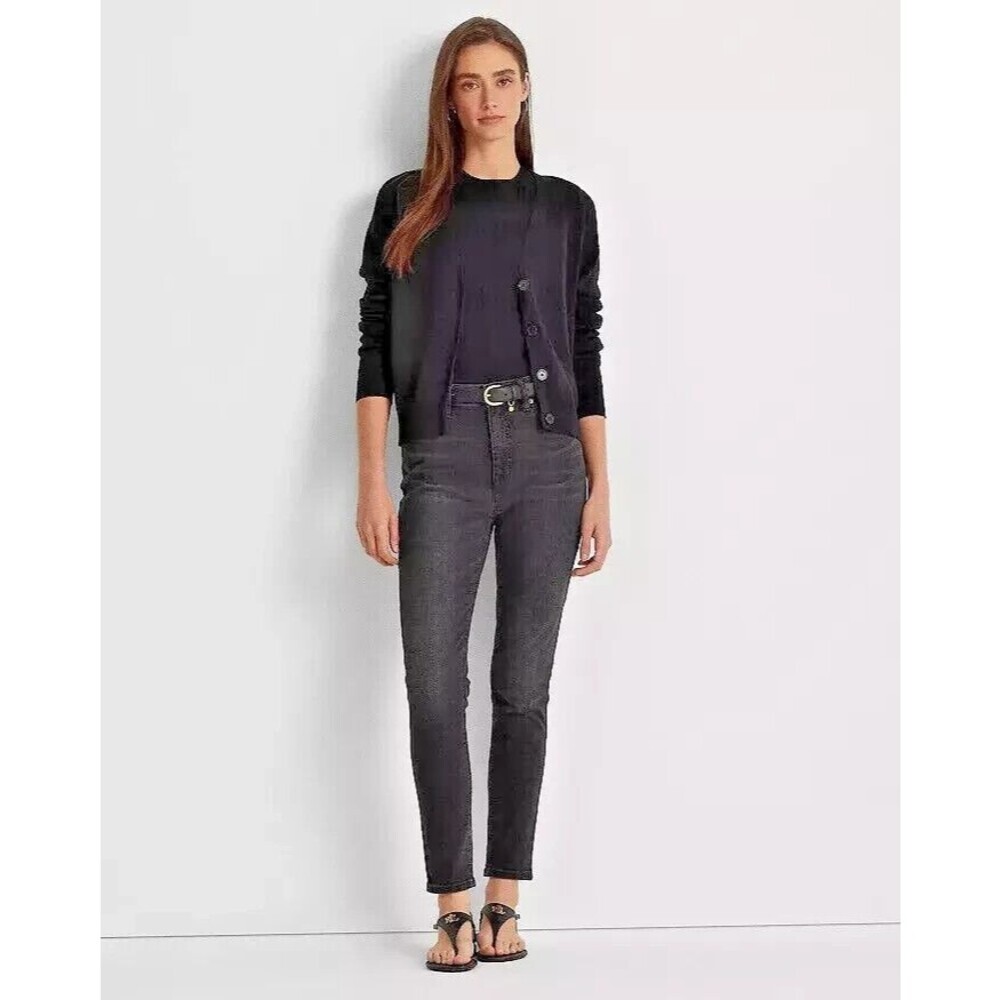 Lauren Ralph Lauren jeans Women's Super stretch High-Rise skinny ankle black 4P